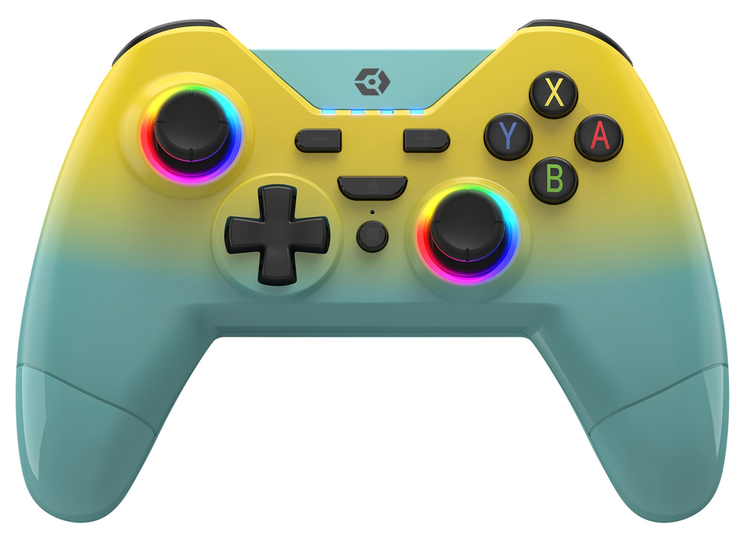 Gioteck WX4  Switch Wireless RGB Controller - Yellow & Teal