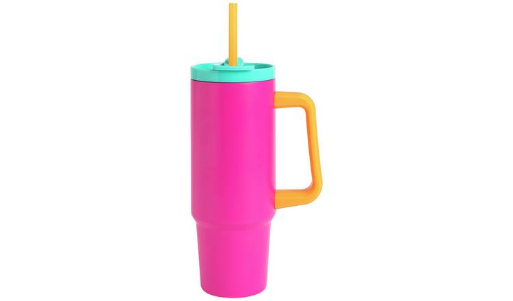 Home Bright Pink Travel Coffee Cup - 880ml