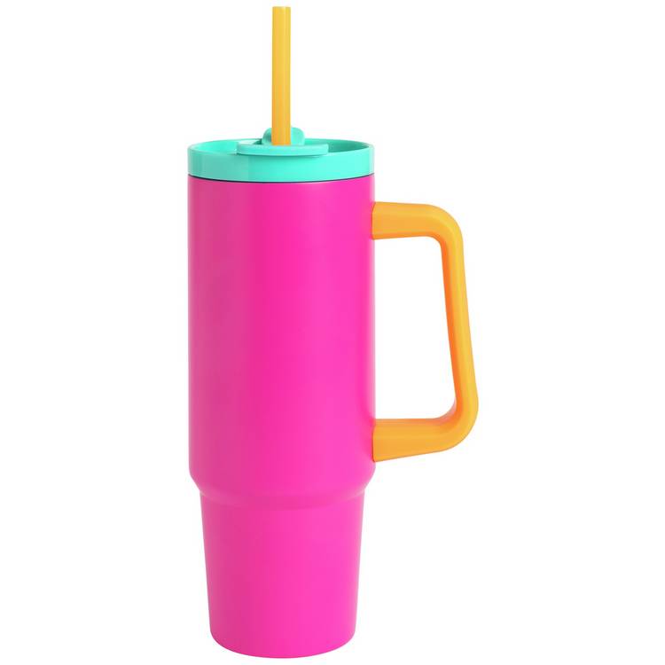 Home Bright Pink Travel Coffee Cup - 880ml 0