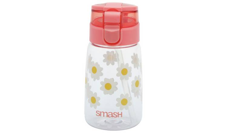 Smash Daisy Pop Lid Coral Sipper Water Bottle - 350 ml