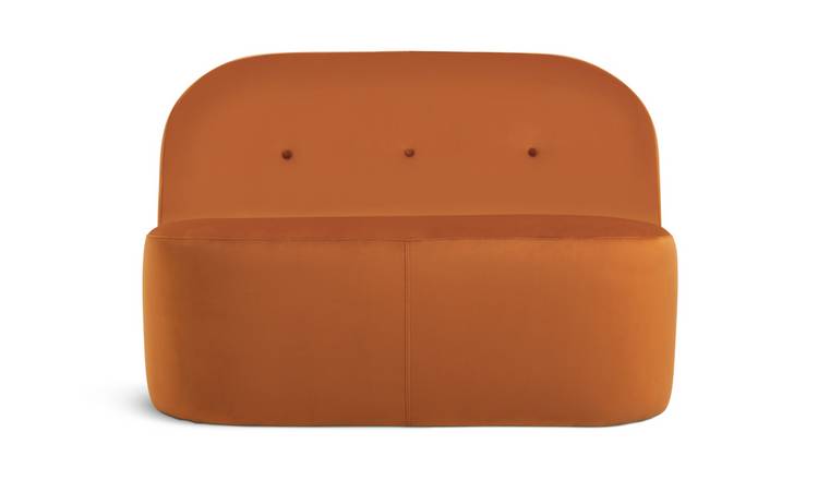 Habitat Jetson Velvet 2 Seater Tub Sofa - Burnt Orange