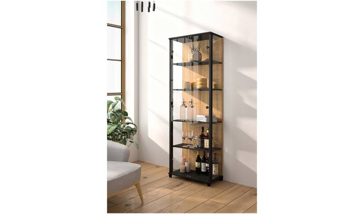 Argos Home Optima 2 Door Display Cabinet - Oak