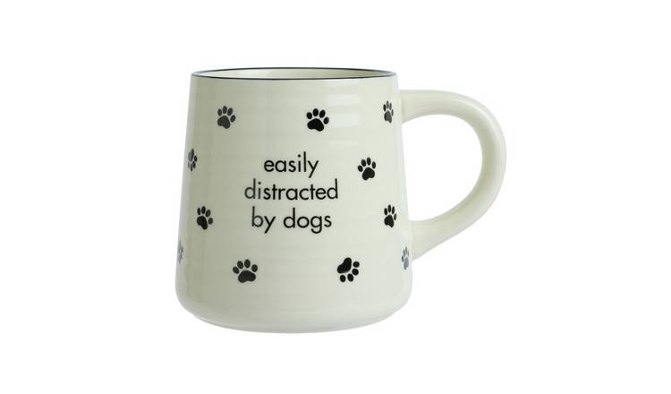 Argos Home Easily Distracted By Dogs Mug - 410ml