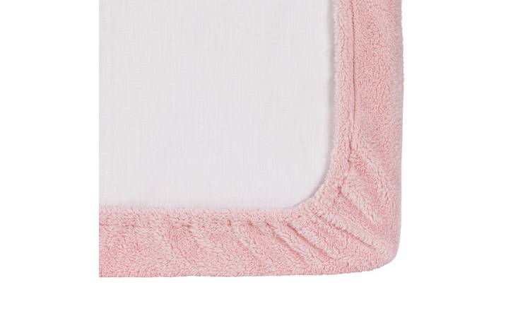 Buy Argos Home Fleece Pale Pink Fitted Sheet Single Bed sheets