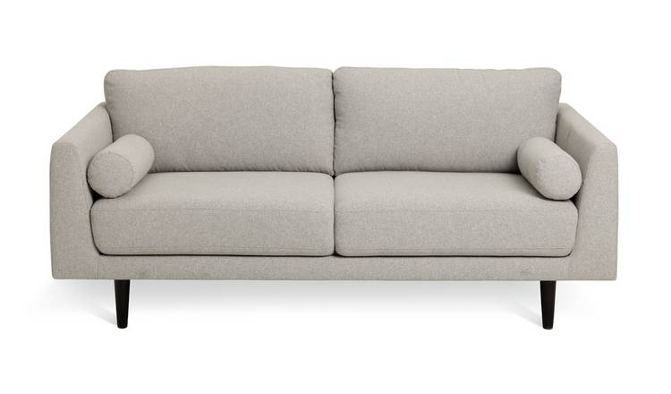 Habitat Jacob Fabric 3 Seater Sofa - Stone