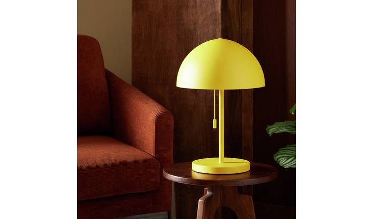 Habitat Mushroom 40cm Metal Table Lamp - Yellow