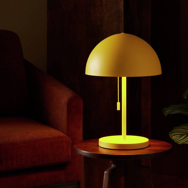 Habitat Mushroom 40cm Metal Table Lamp - Yellow 0