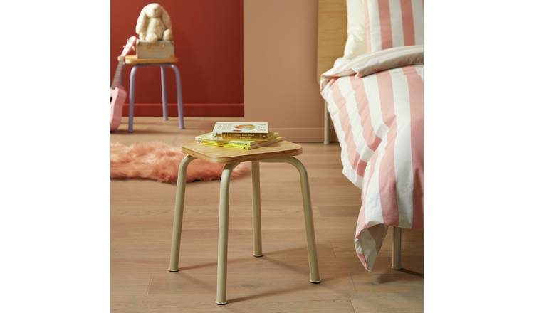 Habitat Kids Monty Stool - Light Grey