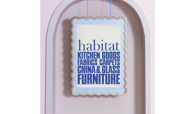 Habitat 60 Wavy Wooden Picture Frame - Natural - A3