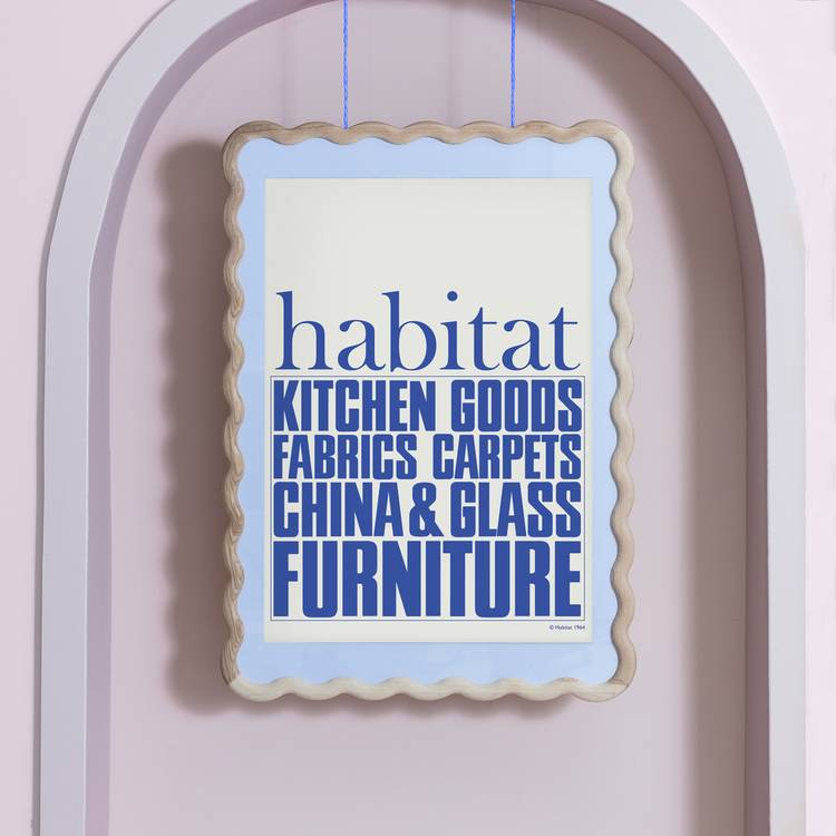 Habitat 60 Wavy Wooden Picture Frame - Natural - A3 0