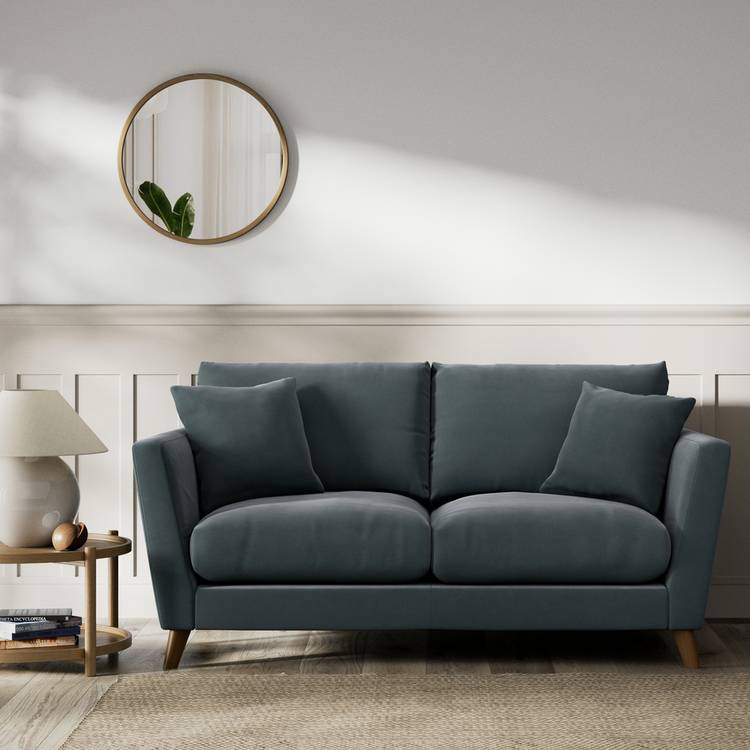 Habitat Lomond Fabric 2 Seater Sofa - Charcoal - Dark Leg 0