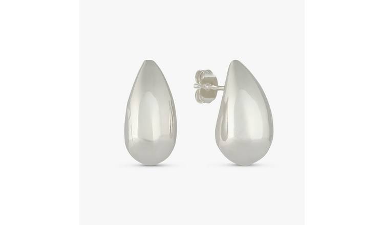 Revere Sterling Silver Medium Teardrop Stud Earrings