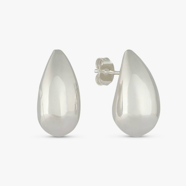 Revere Sterling Silver Medium Teardrop Stud Earrings 0