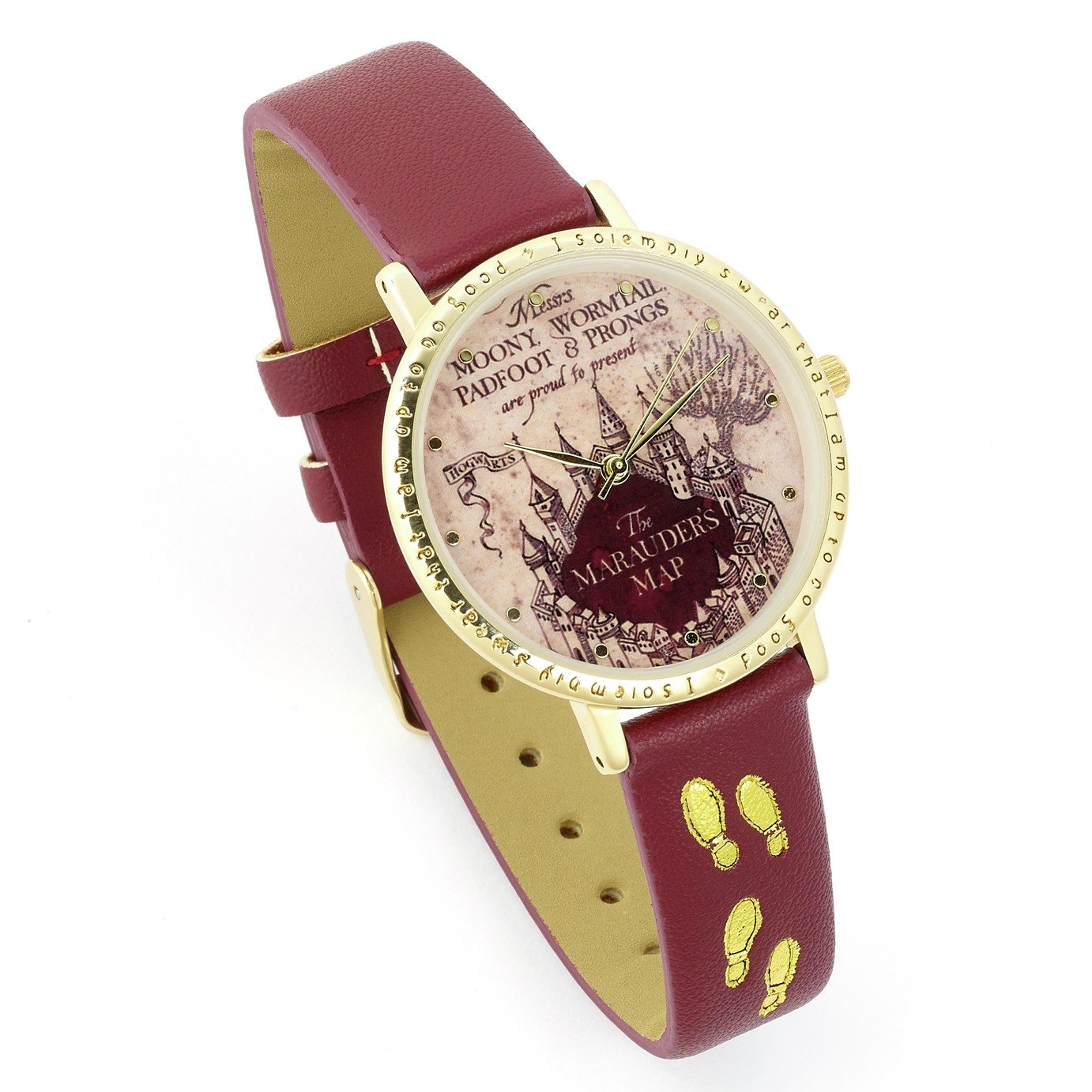 Harry Potter Marauders Map Burgundy Leather Strap Watch Review