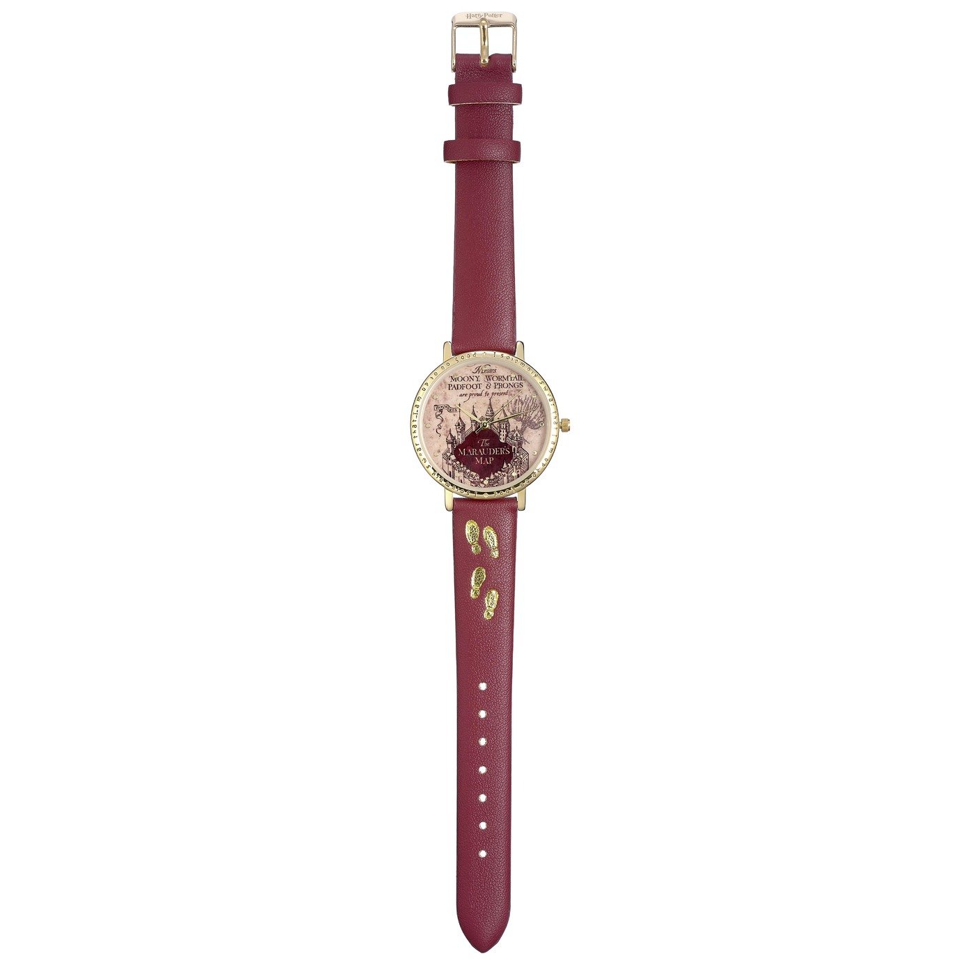 Harry Potter Marauders Map Burgundy Leather Strap Watch Review