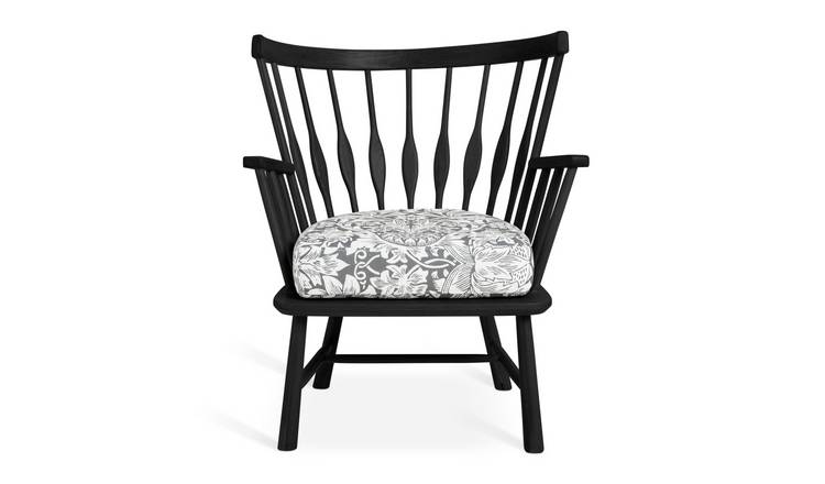 Habitat x Morris & Co. Canterbury Oak Armchair - Black