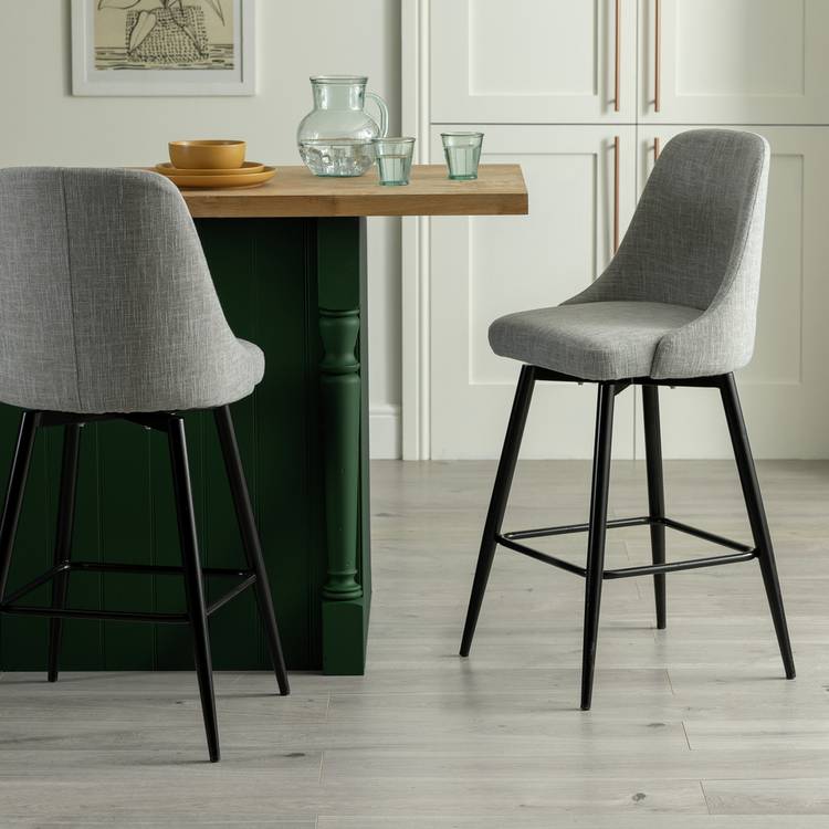 Habitat Huck Fabric Counter Bar Stool - Grey 0