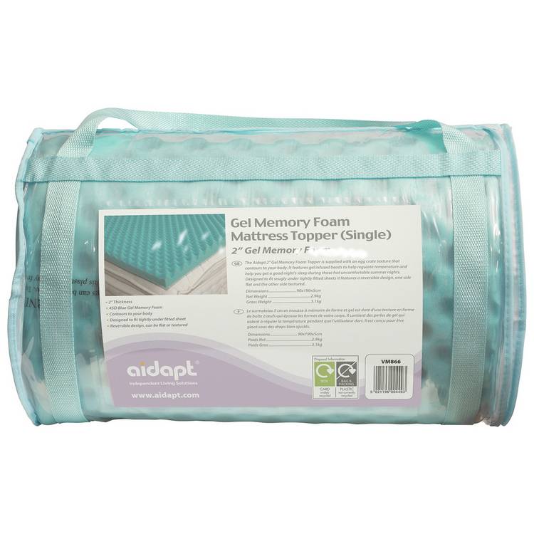 Aidapt 5.0cm Memory Foam Cool Mattress Topper - Single 0