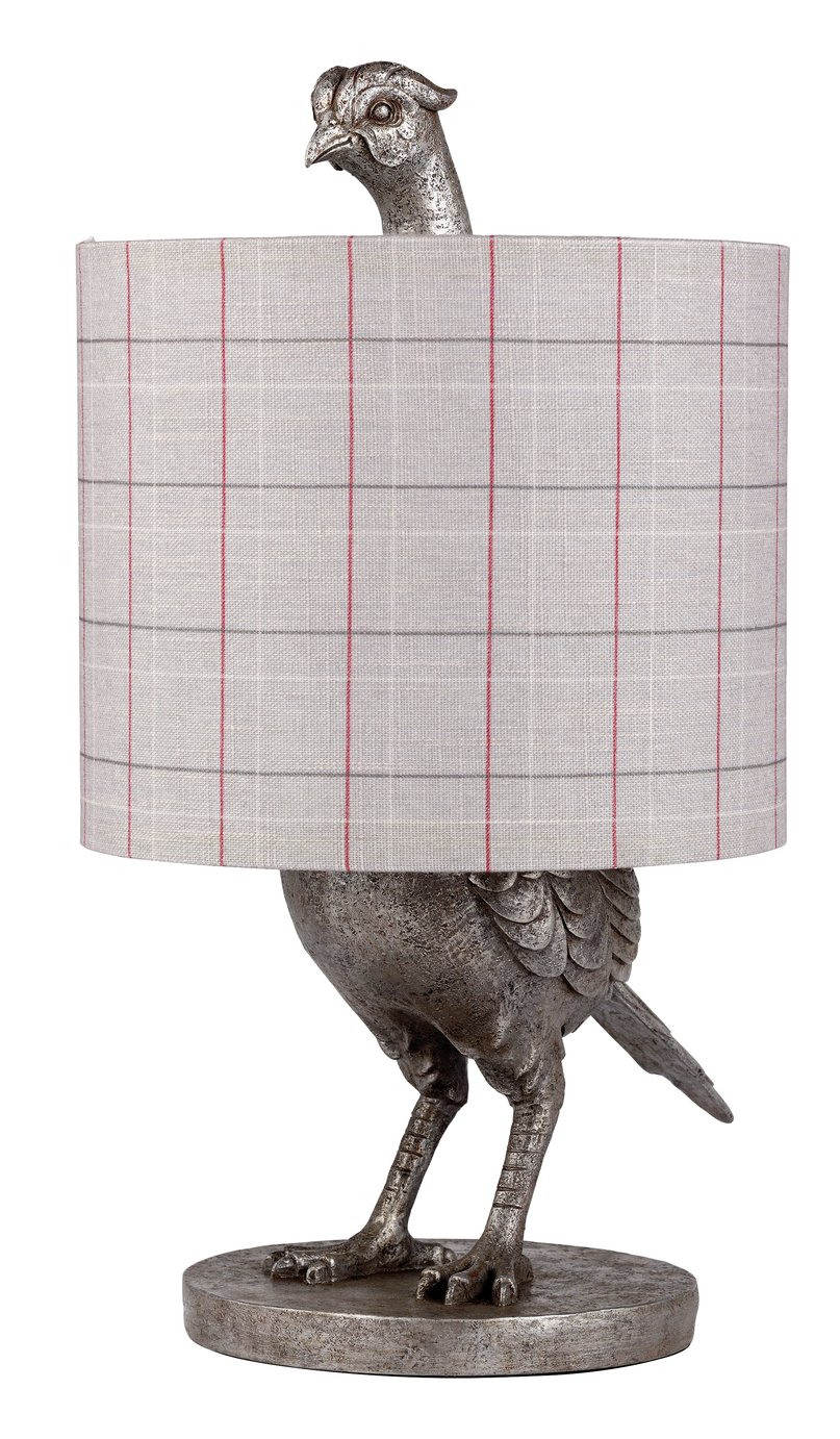 Argos Home Forest Dawn Henry the Pheasant Table Lamp -Pewter Review