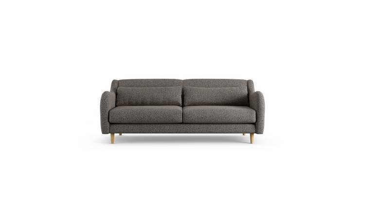 Habitat Turnmill Fabric 3 Seater Sofa - Charcoal - Ash Leg
