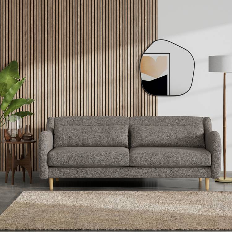 Habitat Turnmill Fabric 3 Seater Sofa - Charcoal - Ash Leg 0