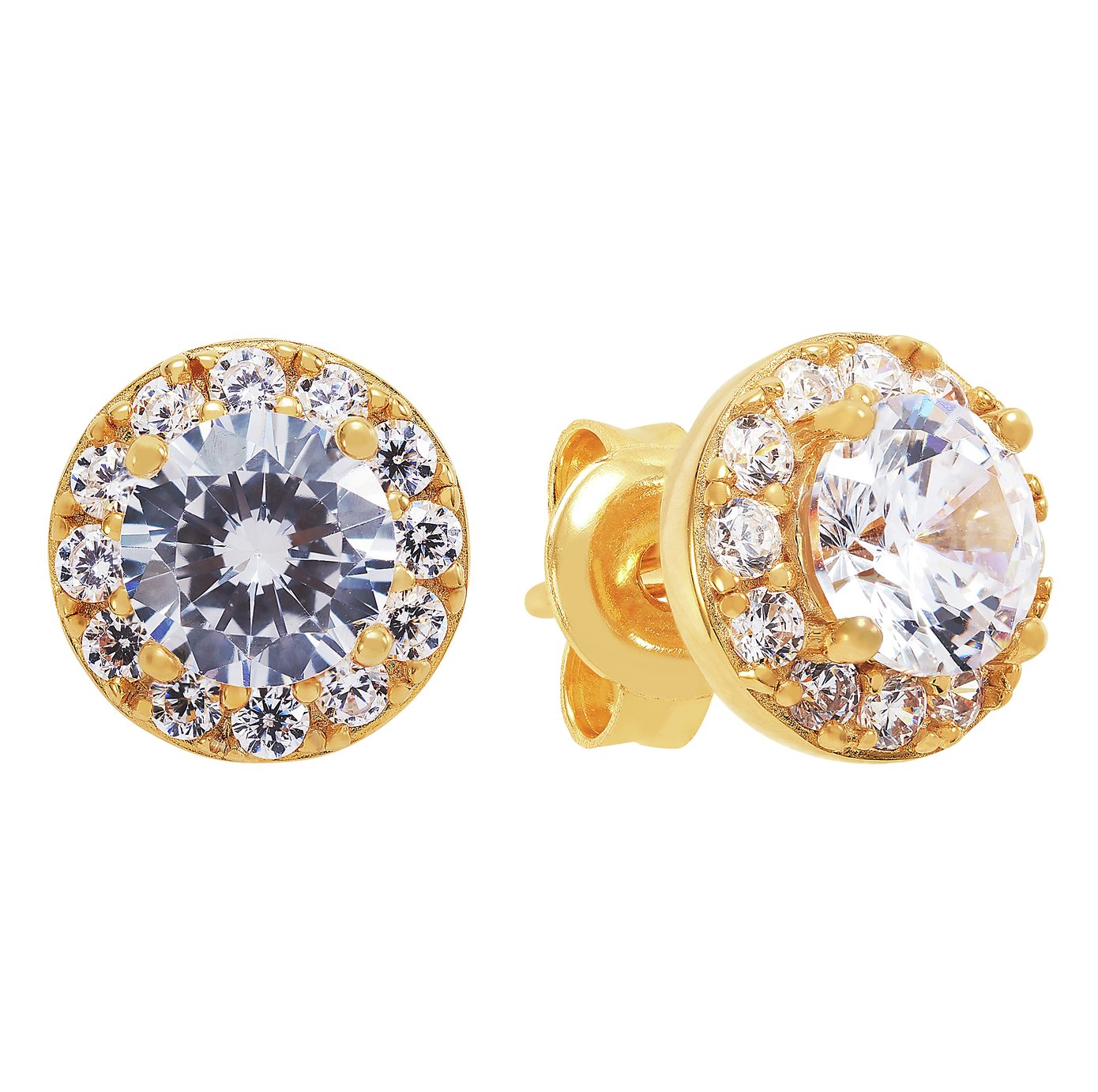 Revere 9ct Gold Plated Sterling Silver Halo Studs Review