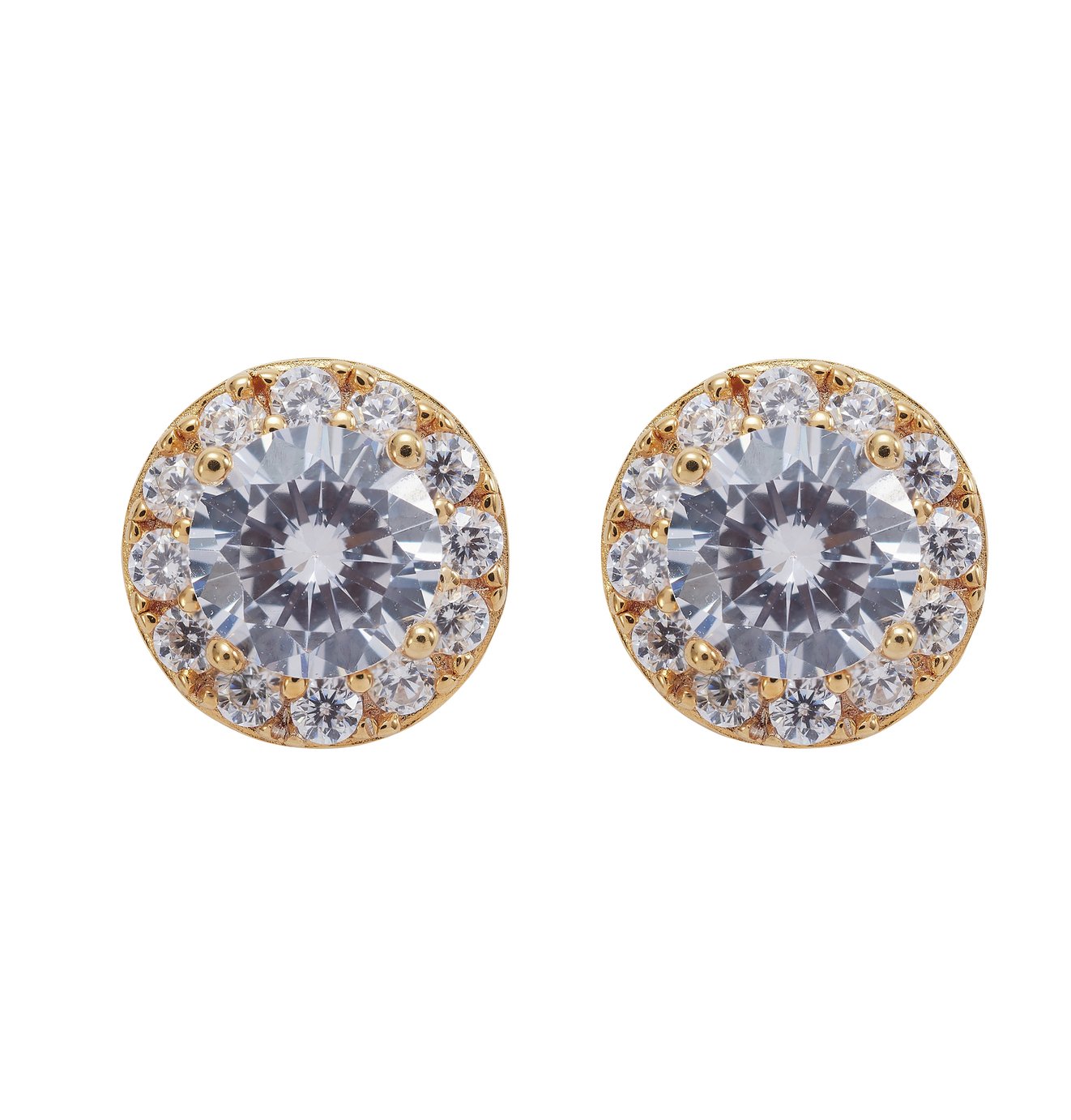 Revere 9ct Gold Plated Sterling Silver Halo Studs Review