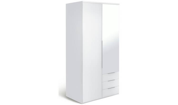 Argos Home Hallingford 2 Door 3 Drawer Wardrobe- White Gloss