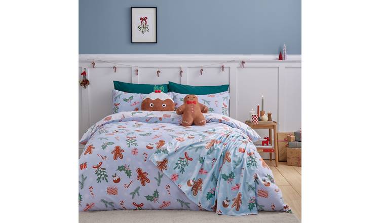 Catherine Lansfield Christmas Gingerbread Bedding Set-Single