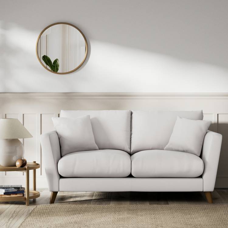 Habitat Lomond Fabric 2 Seater Sofa - Natural - Dark Leg 0