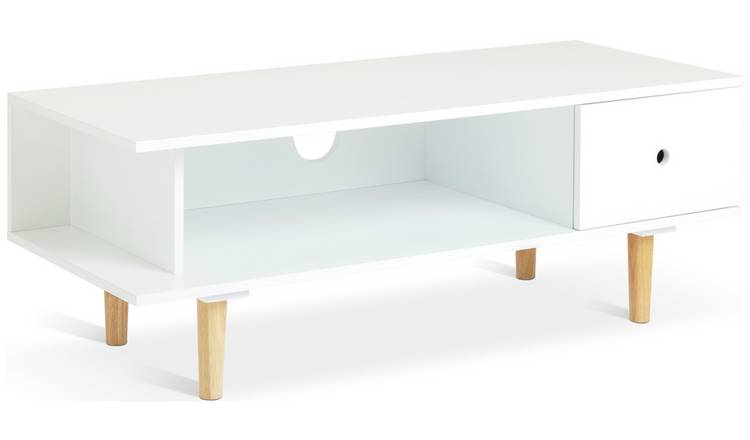 Habitat Cato 1 Drawer TV Unit - White