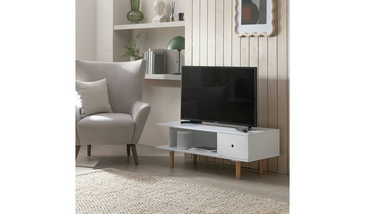 Habitat Cato 1 Drawer TV Unit - White