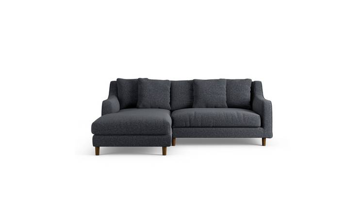 Habitat Swift Left Hand Corner Sofa - Charcoal - Dark Leg