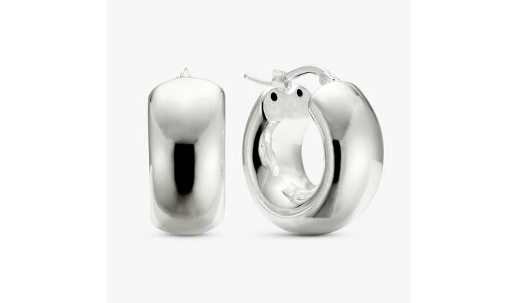 Revere Sterling Silver Polished Classic Hoop Earrings