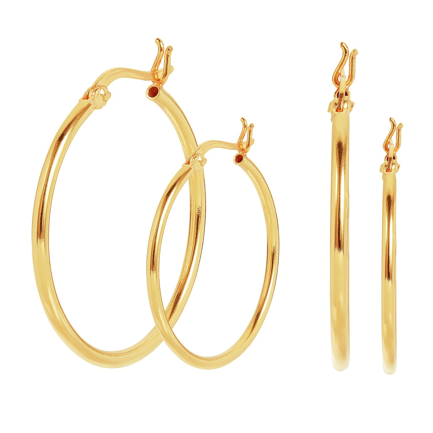 Revere 9ct Gold Plated Sterling Silver Hoop Set Review