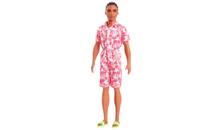 Barbie Fashionistas Ken Doll with Coral Jumpsuit - 32cm