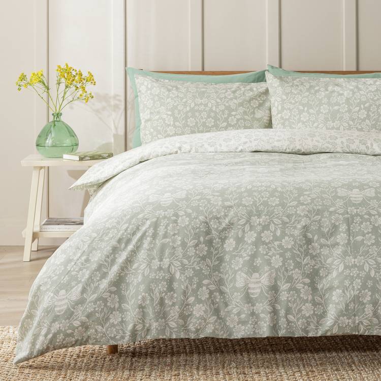 Argos Home Floral Bee Green Bedding Set - Single 0
