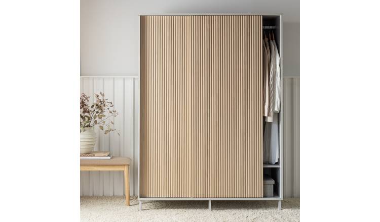 Habitat Palma 2 Door Sliding Wardrobe - Oak