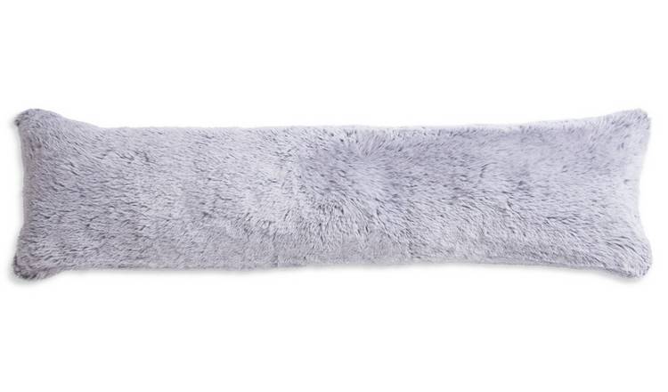 Habitat Faux Fur Tipped Draught Excluder - Grey