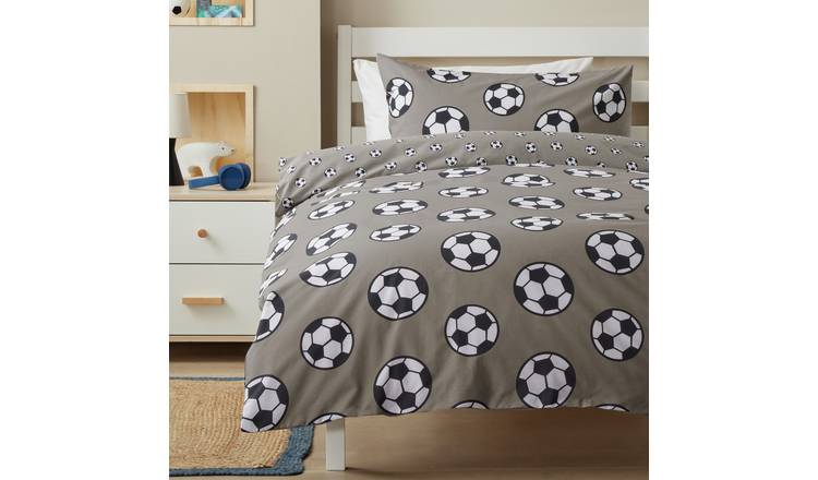 Argos Home Football Grey Kids Bedding Set - Double