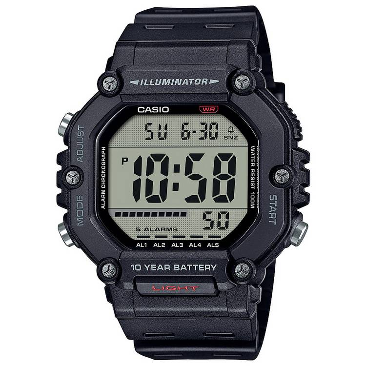 Casio Grey Dial Black Strap Digital Watch 0