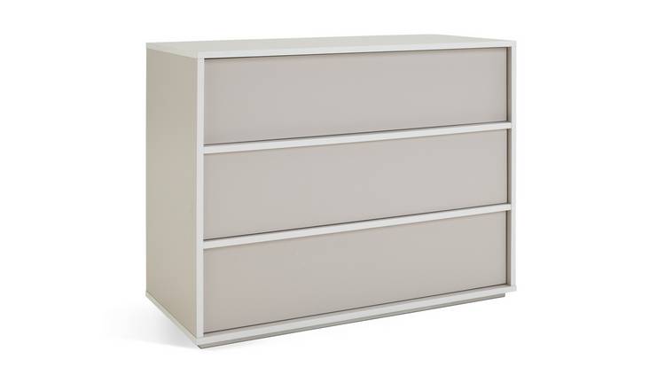 Habitat Edale 3 Drawer Chest - Putty