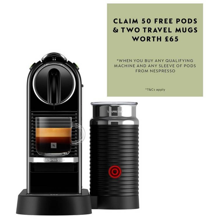 Nespresso by De'Longhi CitiZ Pod Coffee Machine - Black 0