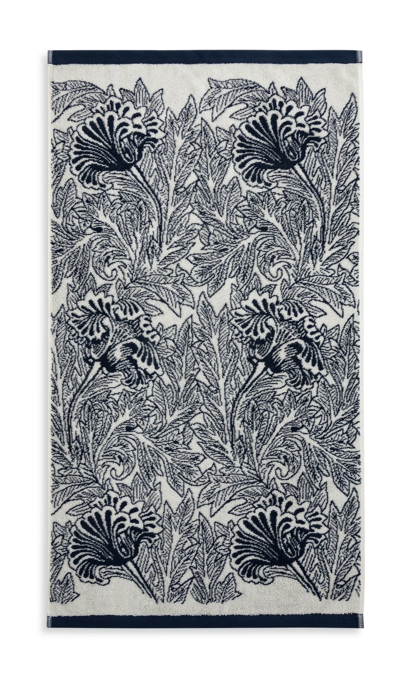 Buy Habitat x Morris & Co. Tulip Toile Hand Towel - Navy | Towels