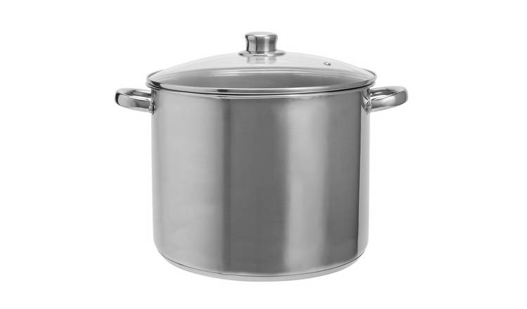 Habitat 28cm Stainless Steel Stock Pot