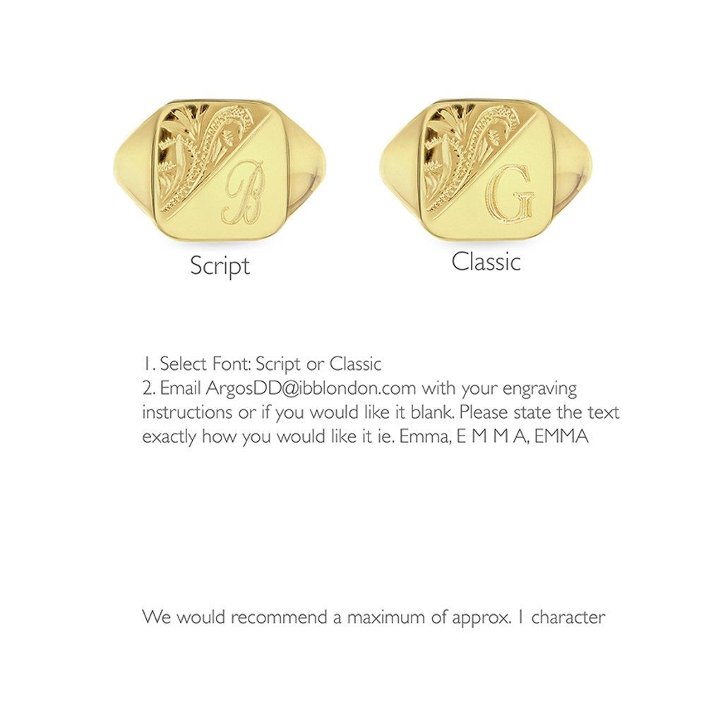 9ct Gold Personalised Pattern Square Signet Ring Review