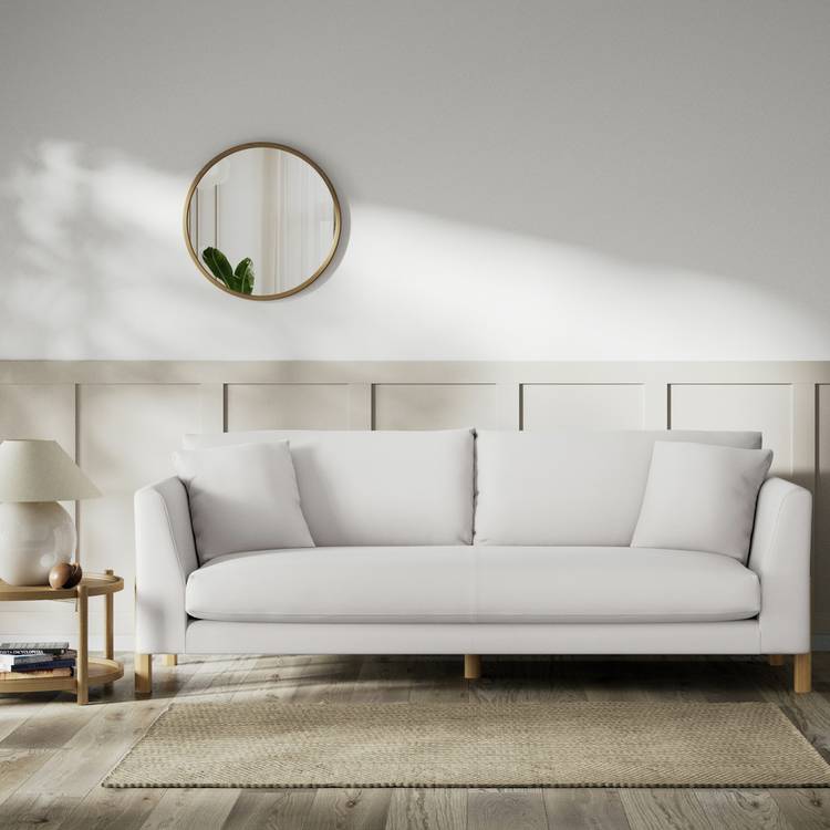 Habitat Aston Fabric 4 Seater Sofa - Natural - Ash Leg 0