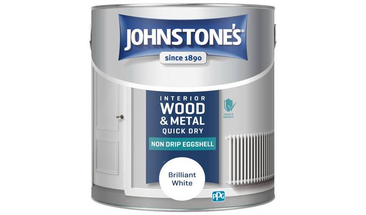 Johnstone's Quick Dry Eggshell Paint 2.5L - Brilliant White