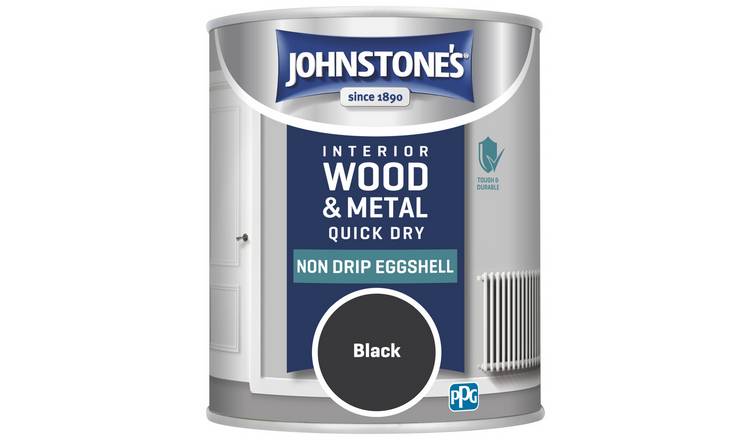 Johnstone's Quick Dry Eggshell Paint 1.25L - Black