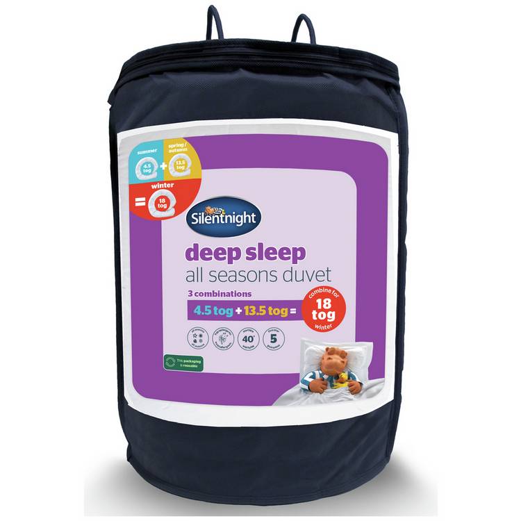 Silentnight Deep Sleep All Seasons 18 Tog Duvet - Single 0